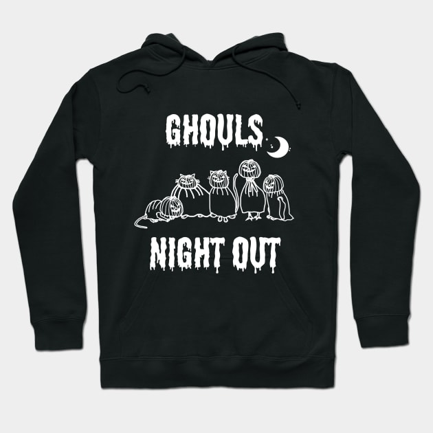 Halloween Horror Ghouls Night Out Hoodie by ellenhenryart